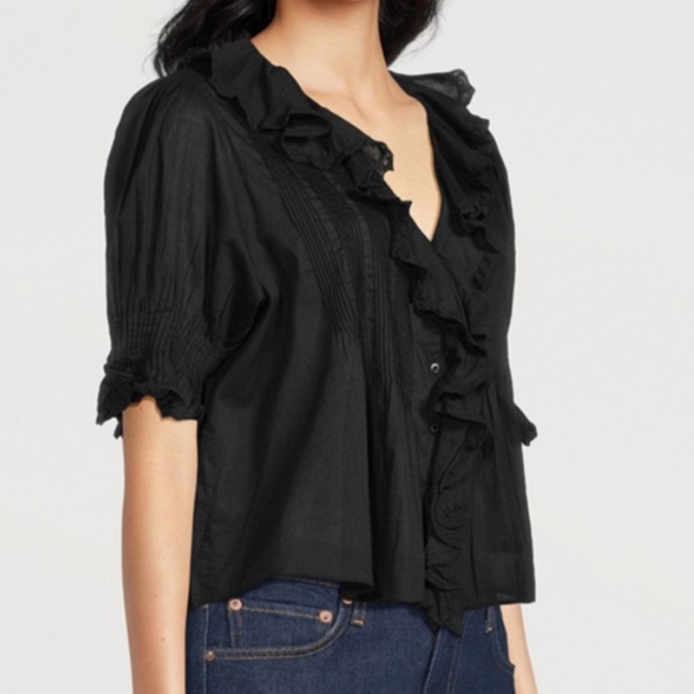 Urban Outfitters ruffle romantic blouse